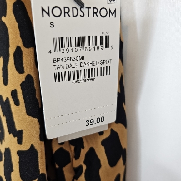 Bp satin lace leopard animal print camisole in size Small black and gold NWT - Picture 3 of 7